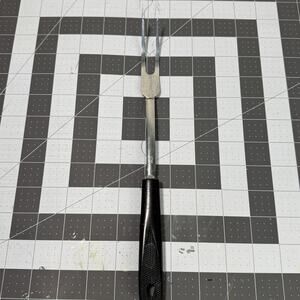 Vintage EKCO USA Meat Carving Fork With A Black Plastic Handle 11.5"